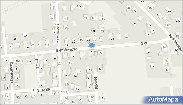 Pszczółki, Sienkiewicza Henryka, 5, mapa Pszczółki