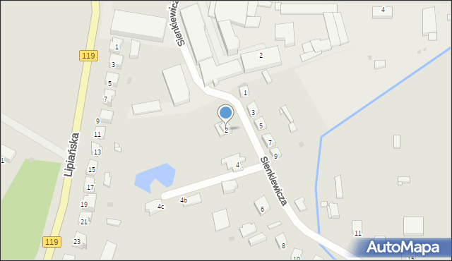 Pyrzyce, Sienkiewicza Henryka, 2, mapa Pyrzyce