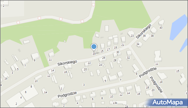 Pyrzyce, Sikorskiego Władysława, gen., 13, mapa Pyrzyce