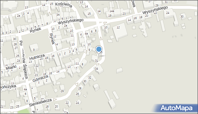 Pyskowice, Sienkiewicza Henryka, 33, mapa Pyskowice