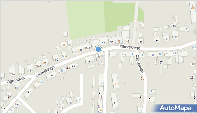 Pyskowice, Sikorskiego Władysława, gen., 39, mapa Pyskowice