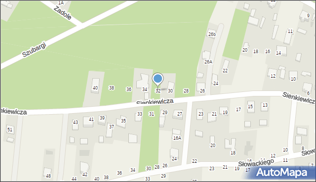 Pysznica, Sienkiewicza Henryka, 32, mapa Pysznica