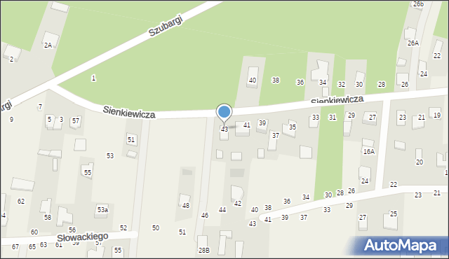 Pysznica, Sienkiewicza Henryka, 43, mapa Pysznica