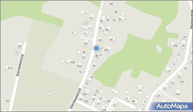 Radlin, Sienkiewicza Henryka, 38, mapa Radlin