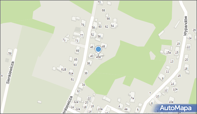 Radlin, Sienkiewicza Henryka, 40a, mapa Radlin