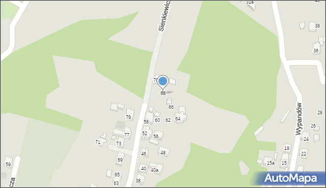 Radlin, Sienkiewicza Henryka, 68, mapa Radlin