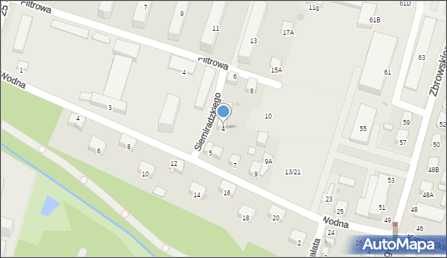 Radom, Siemiradzkiego Henryka, 4, mapa Radomia