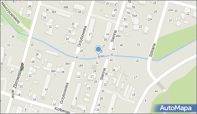 Radom, Sienna, 33, mapa Radomia