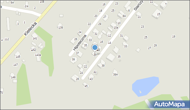 Radom, Siarczyńskiego Franciszka, ks., 20, mapa Radomia