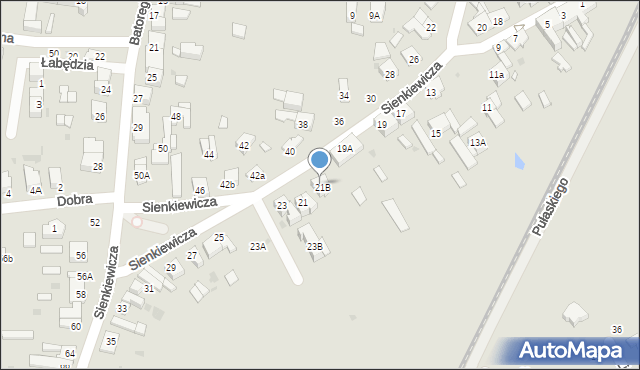 Radomsko, Sienkiewicza Henryka, 21a, mapa Radomsko