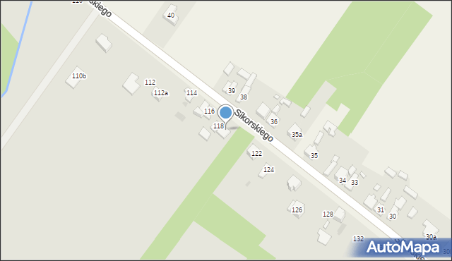 Radomsko, Sikorskiego Władysława, gen., 118a, mapa Radomsko