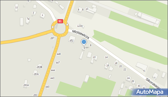Radomsko, Sikorskiego Władysława, gen., 6, mapa Radomsko
