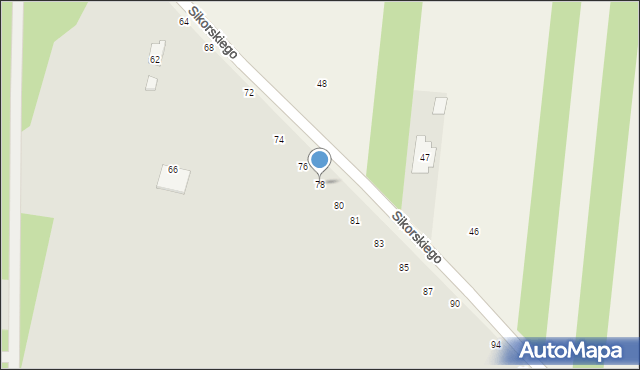 Radomsko, Sikorskiego Władysława, gen., 78, mapa Radomsko