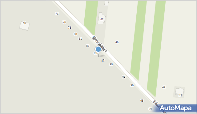 Radomsko, Sikorskiego Władysława, gen., 86, mapa Radomsko