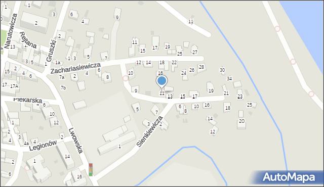 Radymno, Sienkiewicza Henryka, 11, mapa Radymno