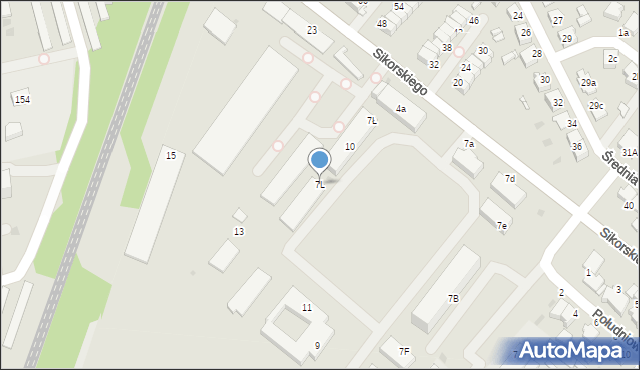 Radzionków, Sikorskiego Władysława, gen., 7L, mapa Radzionków