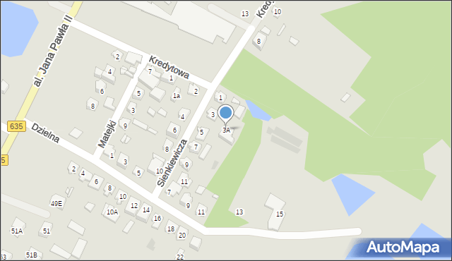 Radzymin, Sienkiewicza Henryka, 3A, mapa Radzymin