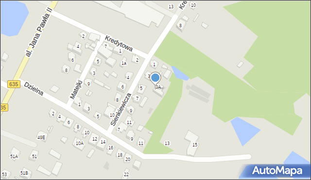 Radzymin, Sienkiewicza Henryka, 5a, mapa Radzymin