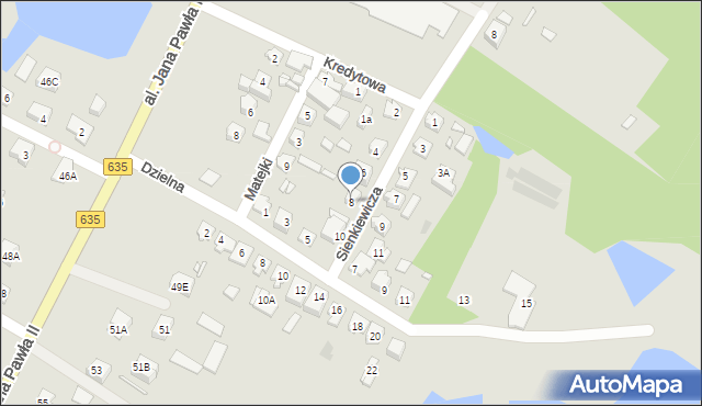 Radzymin, Sienkiewicza Henryka, 8, mapa Radzymin