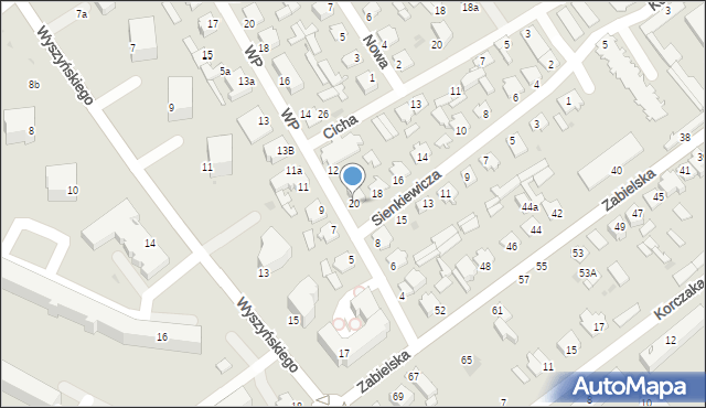 Radzyń Podlaski, Sienkiewicza Henryka, 20, mapa Radzyń Podlaski