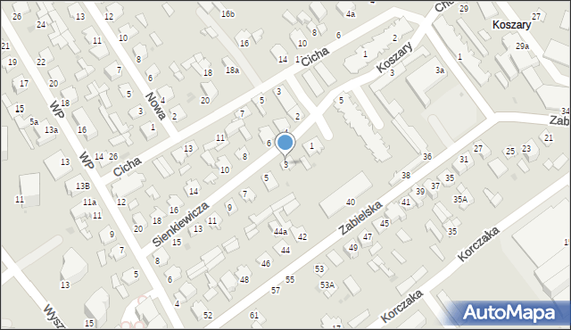 Radzyń Podlaski, Sienkiewicza Henryka, 3, mapa Radzyń Podlaski