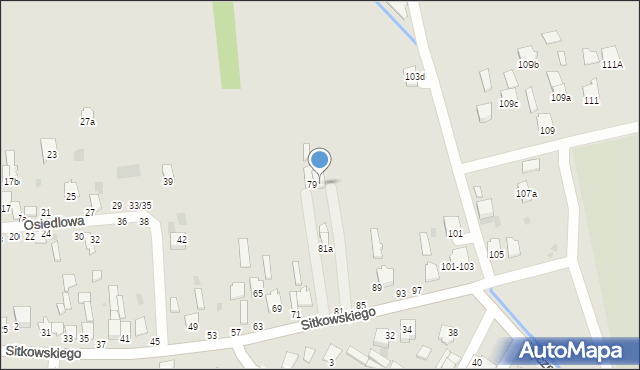 Radzyń Podlaski, Sitkowskiego, 81b, mapa Radzyń Podlaski