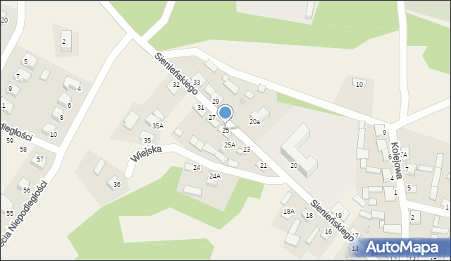 Raków, Sienieńskiego Jana, 25, mapa Raków