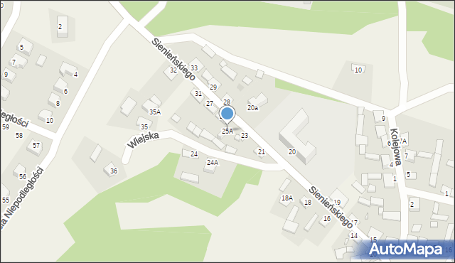 Raków, Sienieńskiego Jana, 25A, mapa Raków