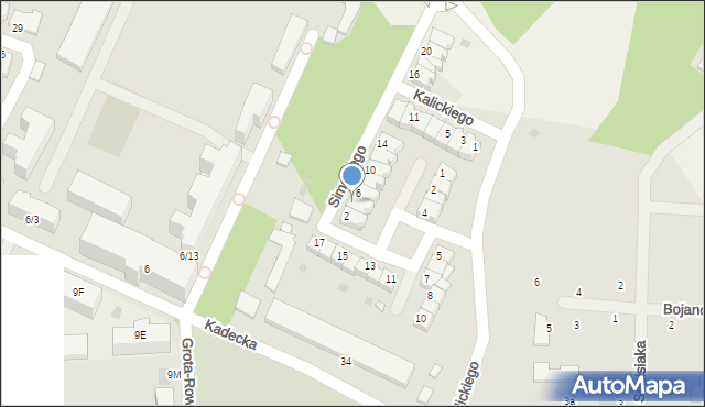 Rawicz, Simoniego Bolesława, 4, mapa Rawicz