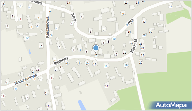 Regut, Siekierki, 7, mapa Regut