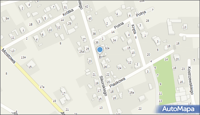 Rogalinek, Sikorskiego Władysława, gen., 30, mapa Rogalinek