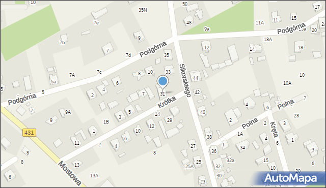 Rogalinek, Sikorskiego Władysława, gen., 31, mapa Rogalinek