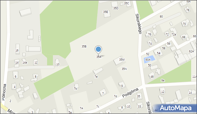 Rogalinek, Sikorskiego Władysława, gen., 35A, mapa Rogalinek