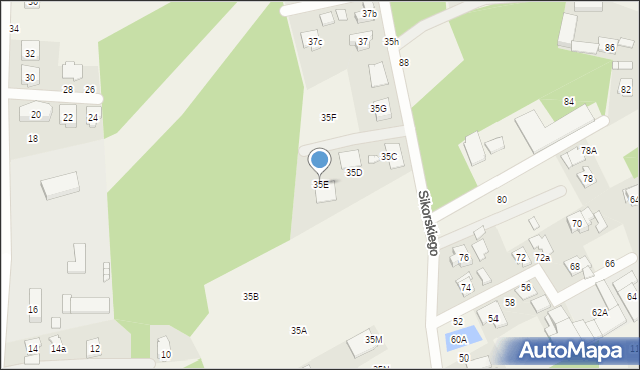 Rogalinek, Sikorskiego Władysława, gen., 35E, mapa Rogalinek