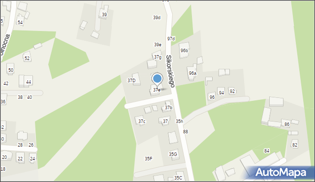 Rogalinek, Sikorskiego Władysława, gen., 53, mapa Rogalinek