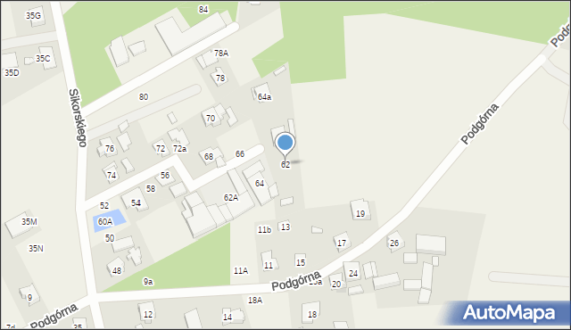 Rogalinek, Sikorskiego Władysława, gen., 62, mapa Rogalinek