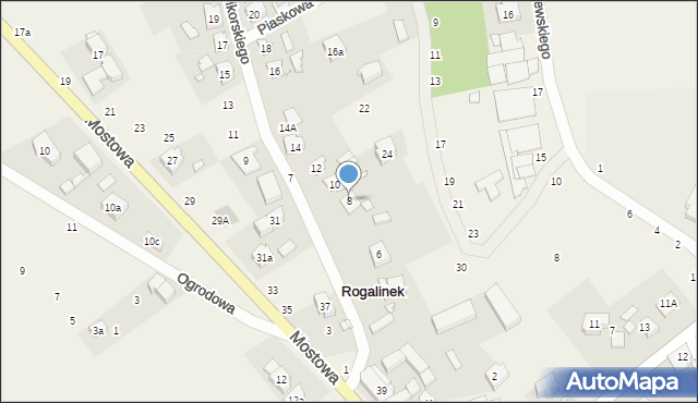Rogalinek, Sikorskiego Władysława, gen., 8, mapa Rogalinek