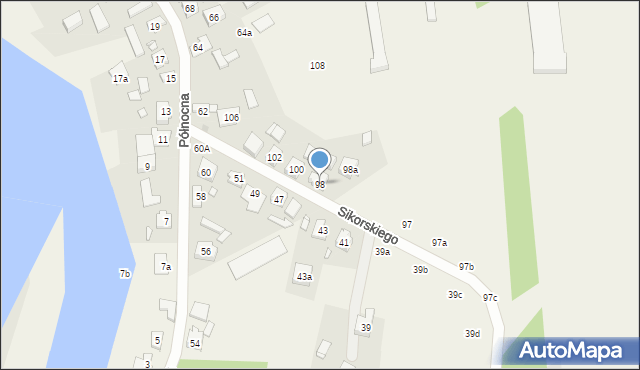 Rogalinek, Sikorskiego Władysława, gen., 98, mapa Rogalinek