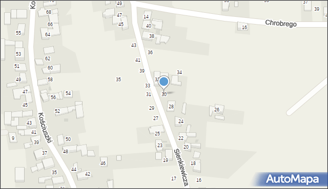 Rogów Opolski, Sienkiewicza Henryka, 30, mapa Rogów Opolski