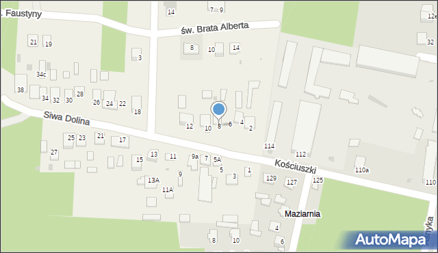 Rogóźno, Siwa Dolina, 8, mapa Rogóźno