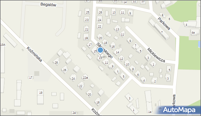 Rozdrażew, Sikorskiego Władysława, gen., 13, mapa Rozdrażew