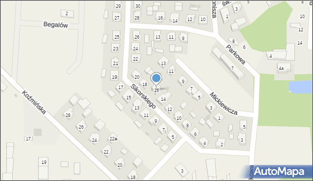 Rozdrażew, Sikorskiego Władysława, gen., 16, mapa Rozdrażew