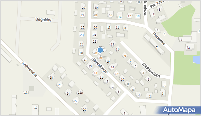 Rozdrażew, Sikorskiego Władysława, gen., 18, mapa Rozdrażew