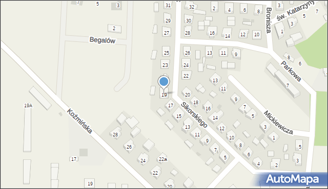 Rozdrażew, Sikorskiego Władysława, gen., 19, mapa Rozdrażew