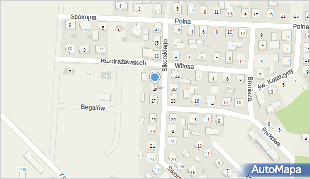 Rozdrażew, Sikorskiego Władysława, gen., 29, mapa Rozdrażew