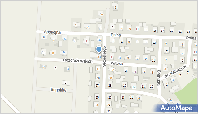 Rozdrażew, Sikorskiego Władysława, gen., 33, mapa Rozdrażew