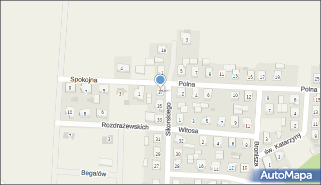 Rozdrażew, Sikorskiego Władysława, gen., 37, mapa Rozdrażew