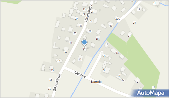 Rozkochów, Sikorskiego Władysława, gen., 14, mapa Rozkochów