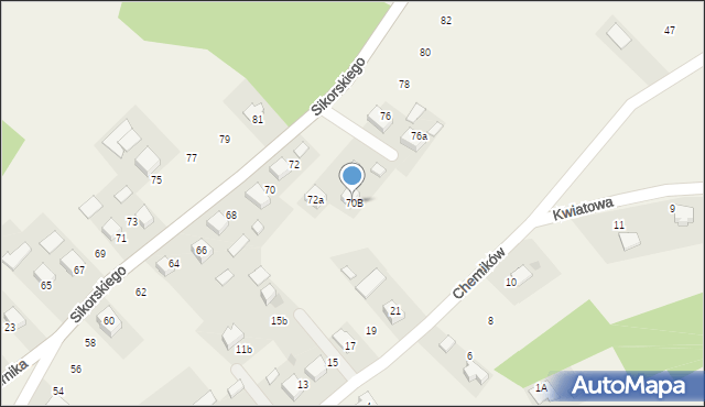 Rozkochów, Sikorskiego Władysława, gen., 70B, mapa Rozkochów
