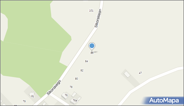 Rozkochów, Sikorskiego Władysława, gen., 86, mapa Rozkochów